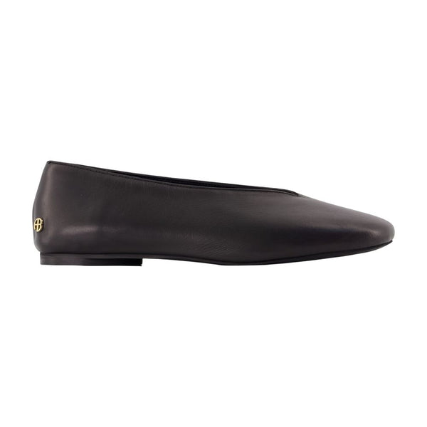 Anine Bing Calfskin flat in black