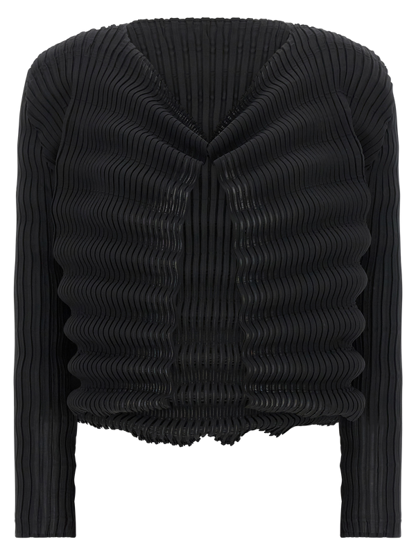 Issey Miyake 100% Polyester cardigan in black
