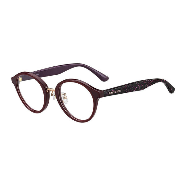 Jimmy Choo eyeglasses in burgundy