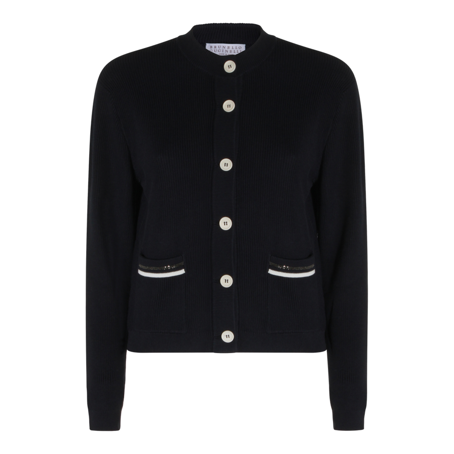 Brunello Cucinelli 100% Cotton cardigan in black