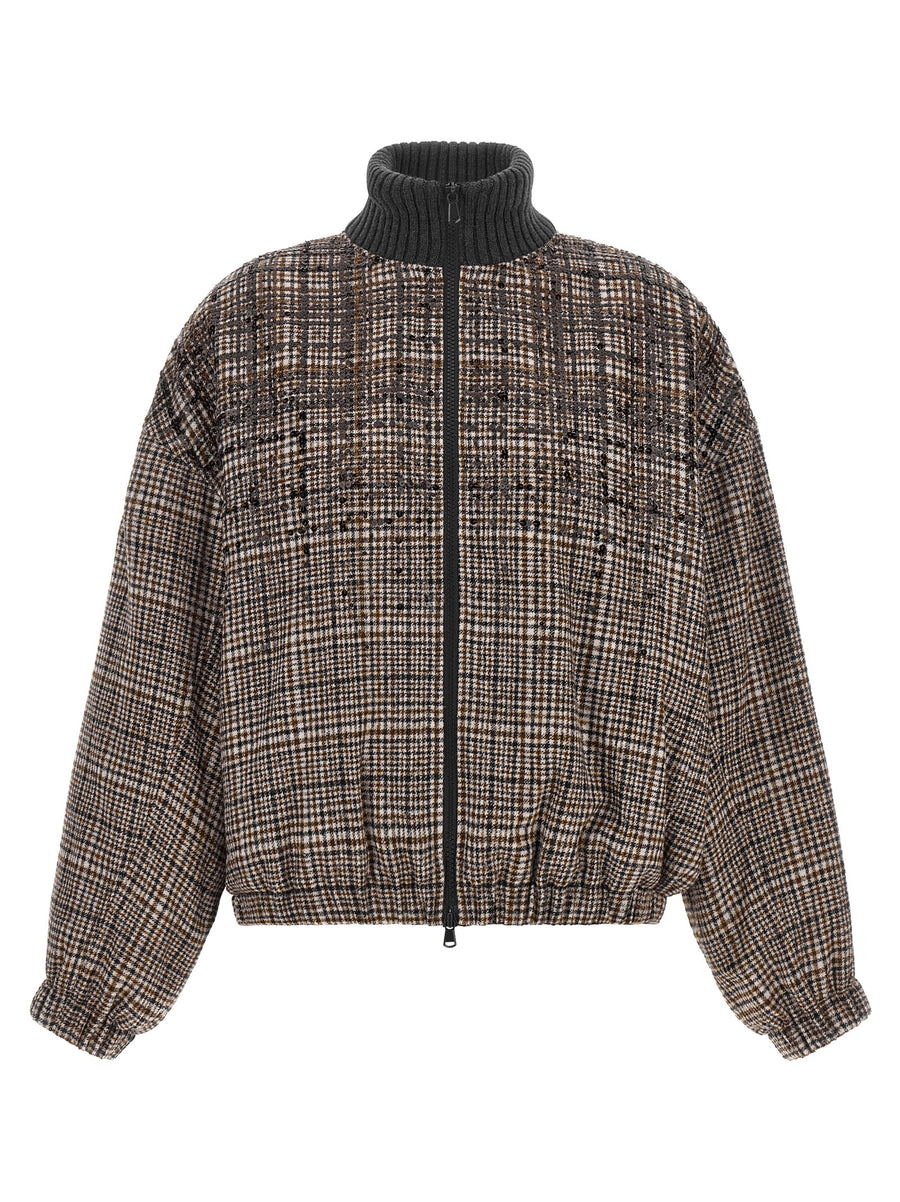 Brunello Cucinelli 54% Alpaca jacket in brown