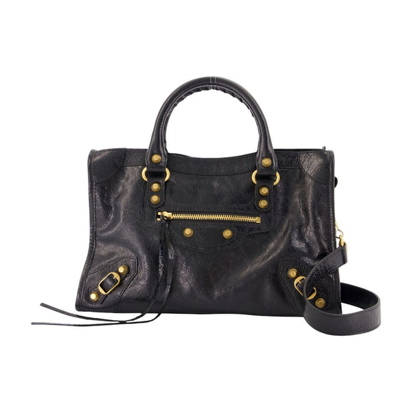 Balenciaga lambskin shoulder bag in black