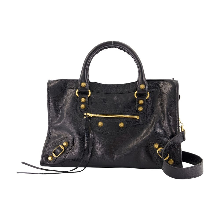 Balenciaga lambskin shoulder bag in black