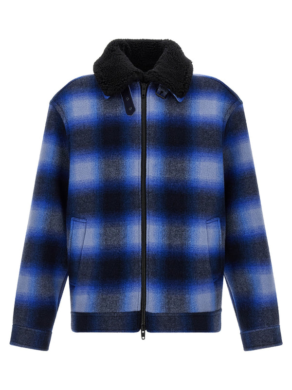 Blue Virgin Wool Bomber Clothing
