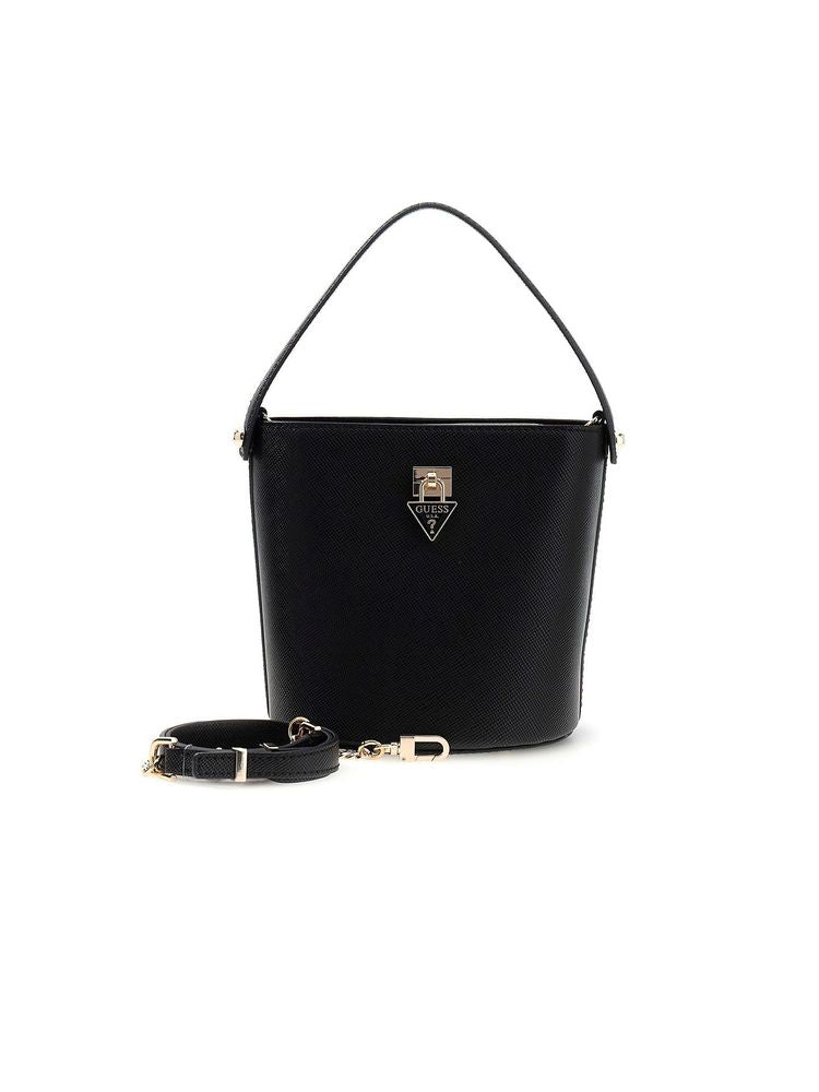 Guess 100% Polyurethane bucket bag in black