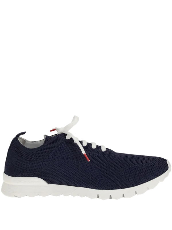 Kiton Outer: Cotton 90% sneaker in navy