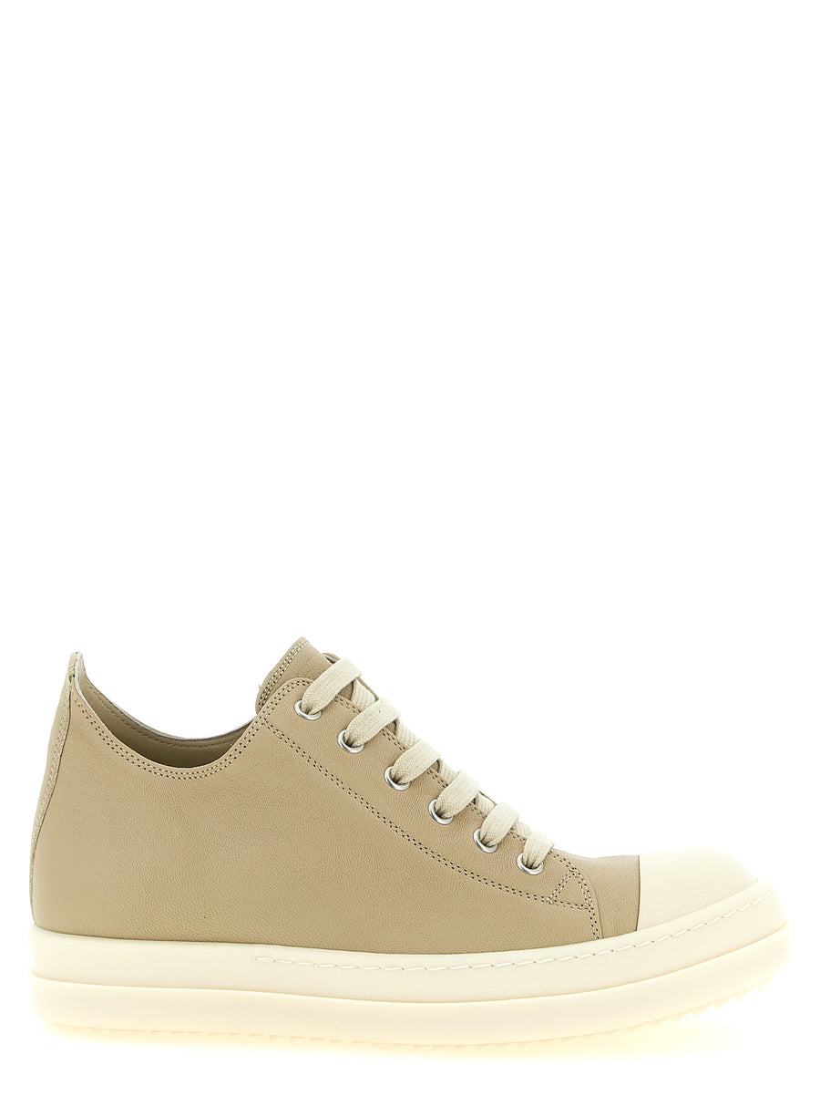 Rick Owens 100% Ram Leather sneaker in beige