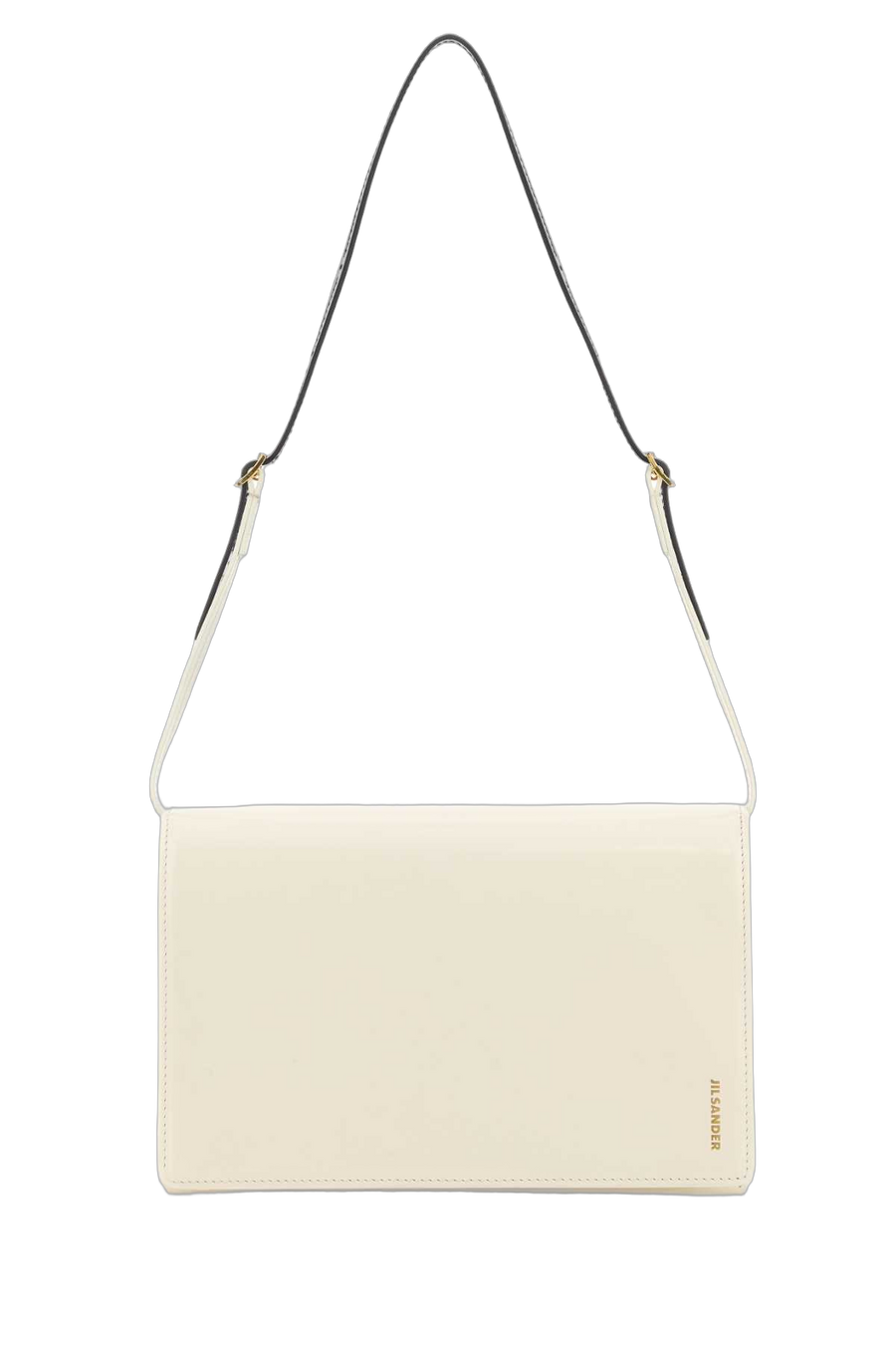 Jil Sander Exterior: 100% Calf Lining: 100% Leather Finishing: Golden metal shoulder bag in beige