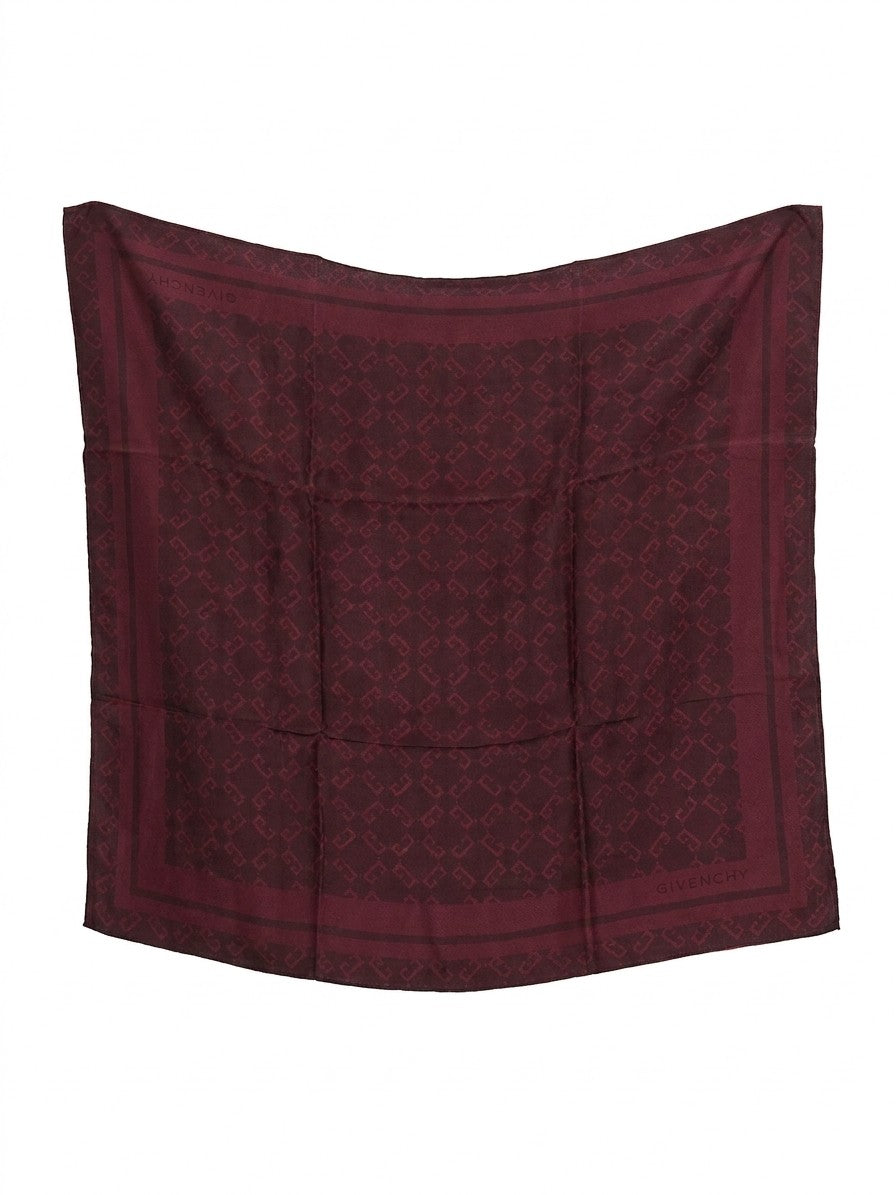 Burgundy Silk Pocket Square Accessory