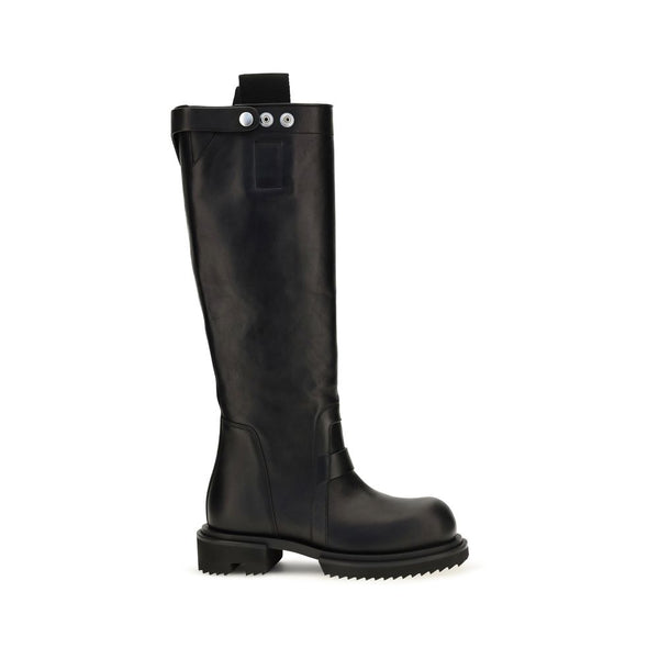 Black Calf Leather Bos Taurus Rain Boots