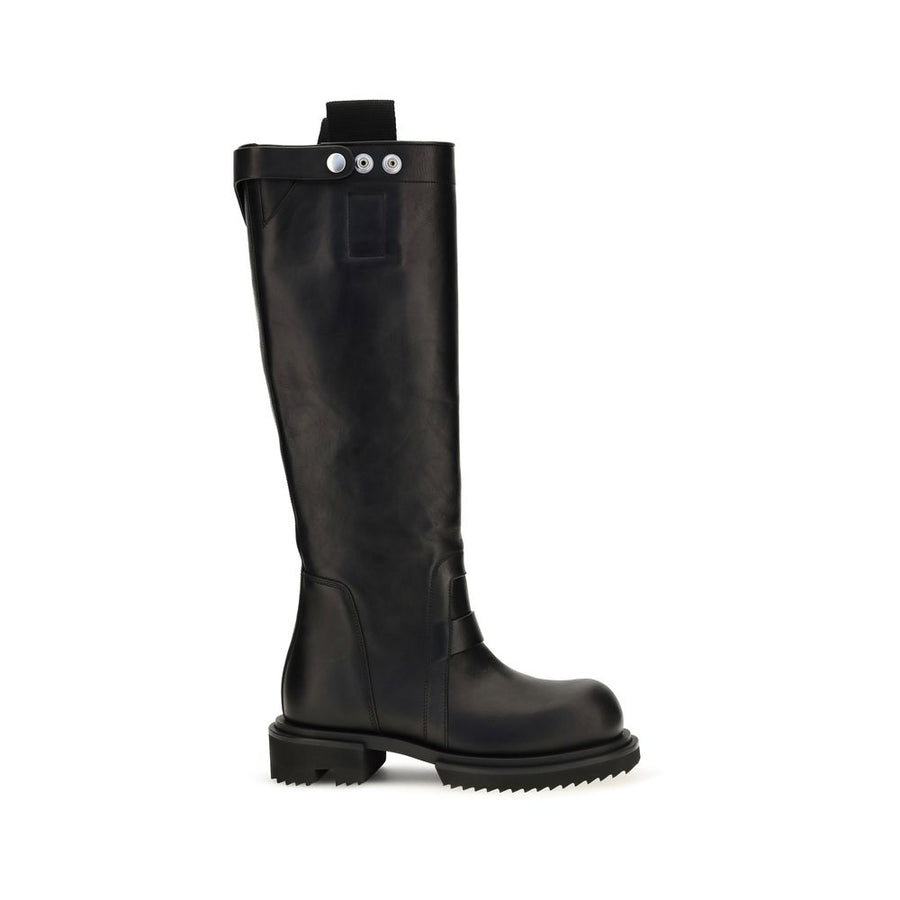 Black Calf Leather Bos Taurus Rain Boots