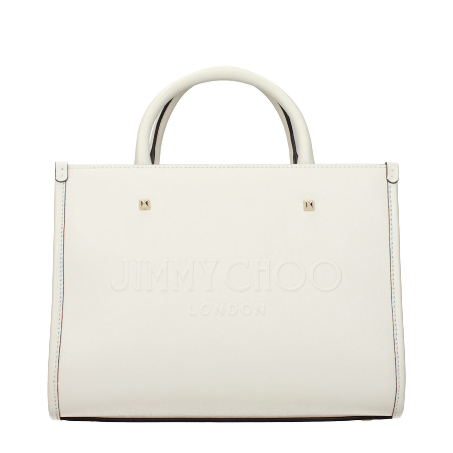 Jimmy Choo Leather tote bag in white