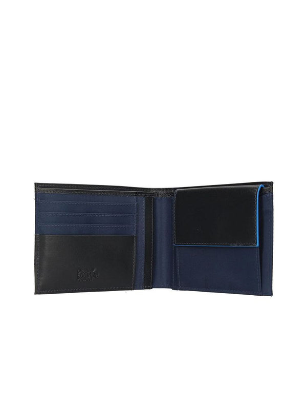 Piquadro 100% Recycled Nylon wallet in blue