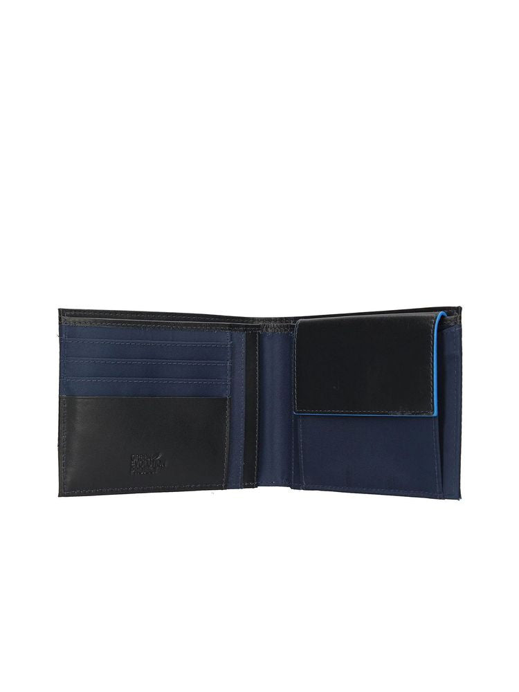 Piquadro 100% Recycled Nylon wallet in blue