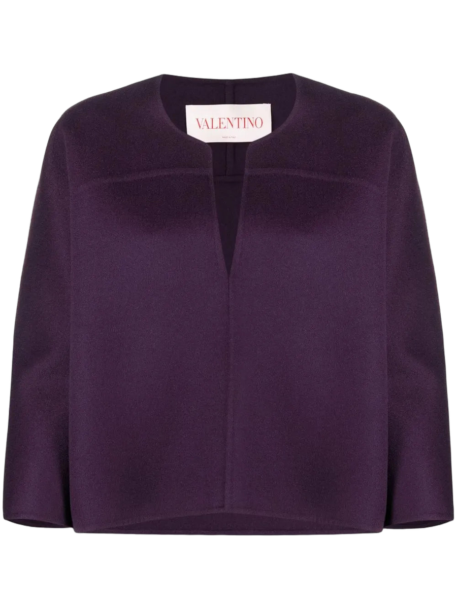 Valentino Virgin wool-cashmere blouse in purple