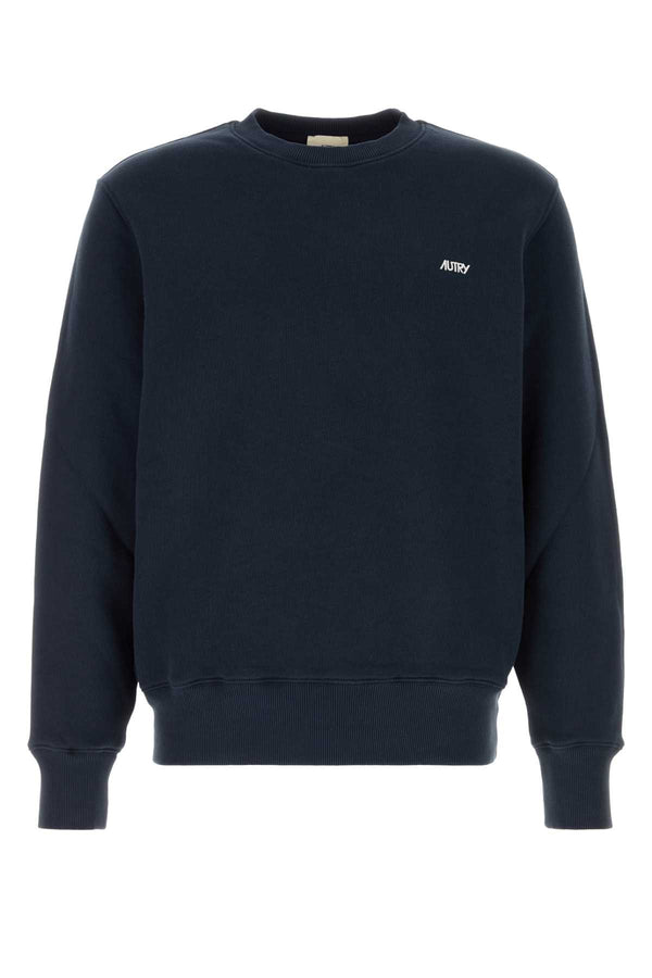 Autry Logo 100% Cotton sweatshirt in navy