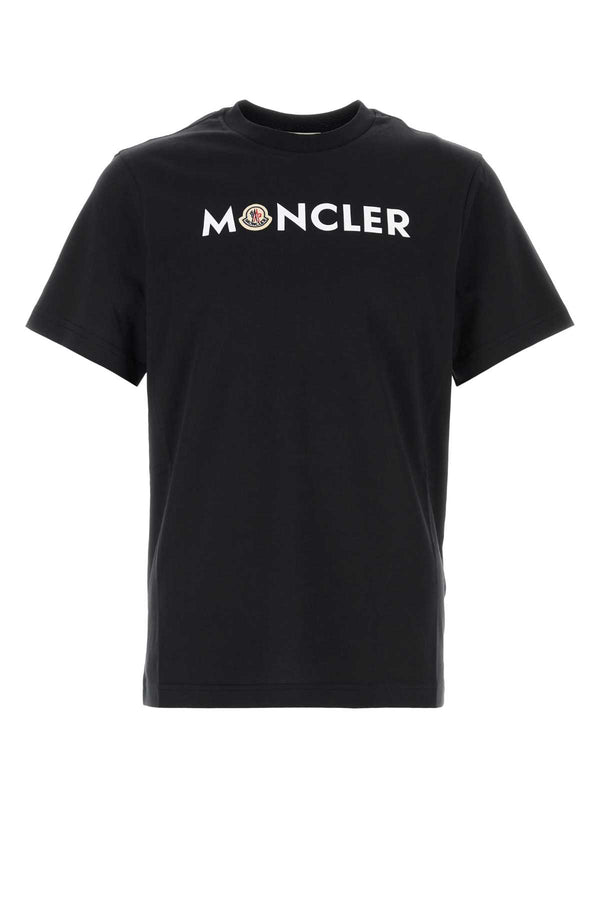 Moncler Exterior: 100% Cotton t-shirt in black