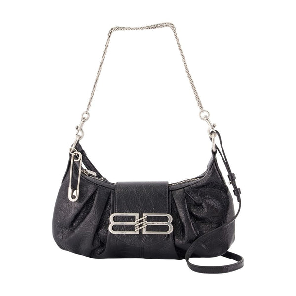 Balenciaga lambskin shoulder bag in black