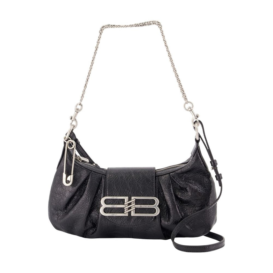 Balenciaga lambskin shoulder bag in black