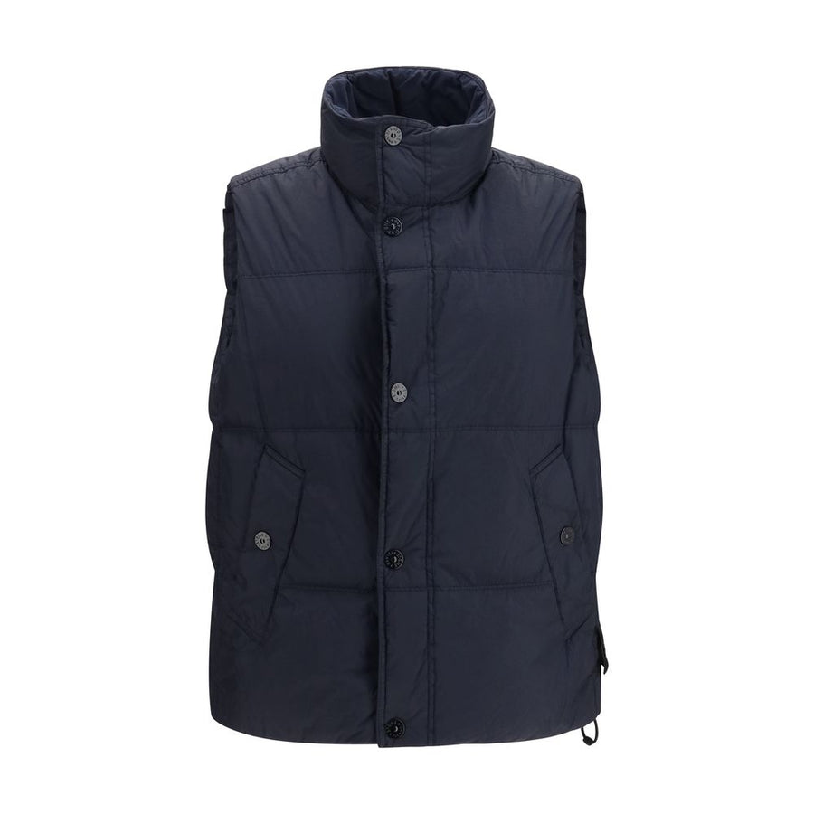 Stone Island Outer: 100% Polyamide; Inner: 100% Duck Down vest in navy