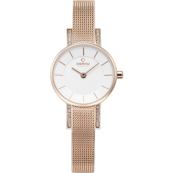 Obaku Stainless steel case and bracelet watch in white