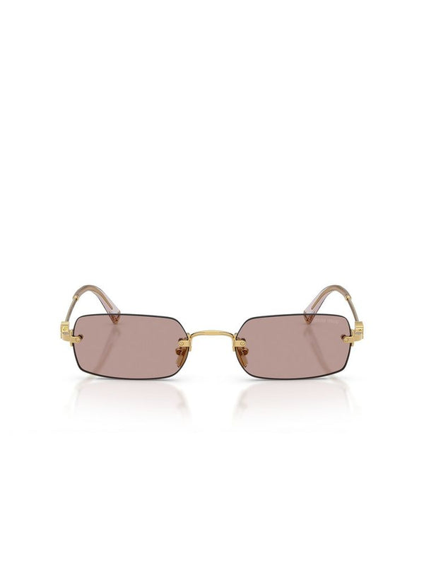 Miu Miu Sole Metal frame sunglasses in gold