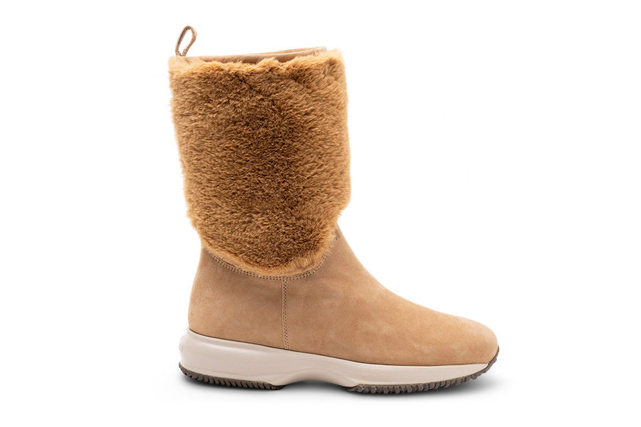 Hogan Beige suede boot in beige