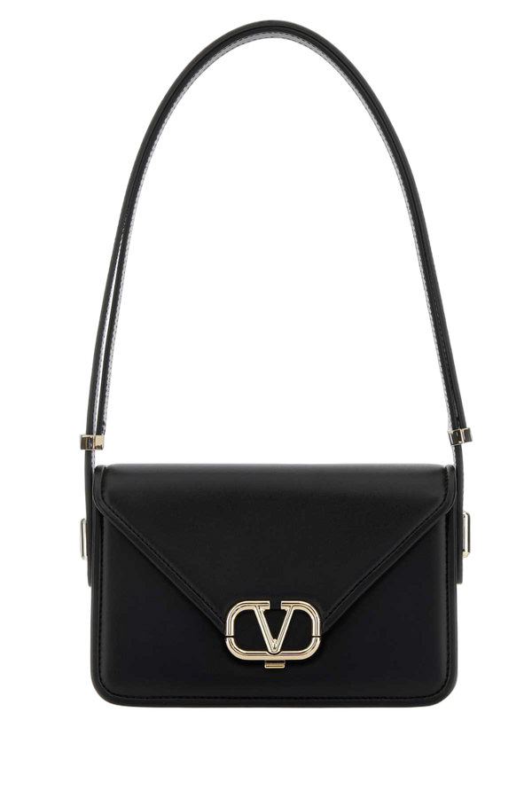 Valentino Garavani Exterior: 100% Leather; Lining: 100% Leather; Finishing: Platinum shoulder bag in black