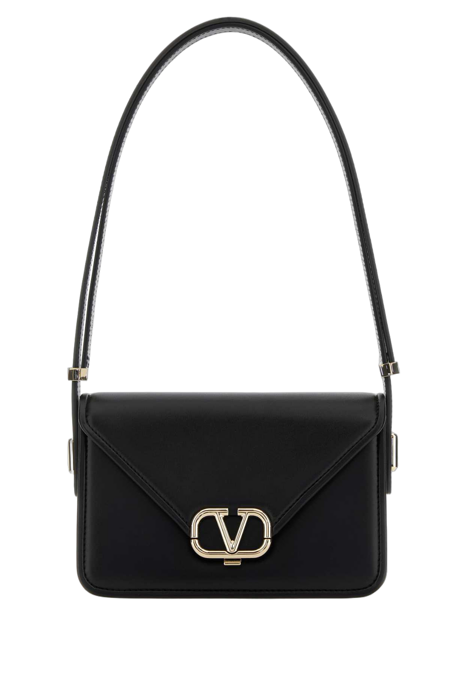 Valentino Garavani Exterior: 100% Leather; Lining: 100% Leather; Finishing: Platinum shoulder bag in black