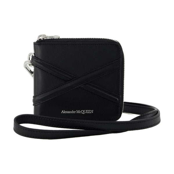 Alexander McQueen calfskin wallet in black