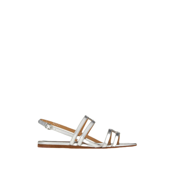 Ferragamo Leather sandals in silver
