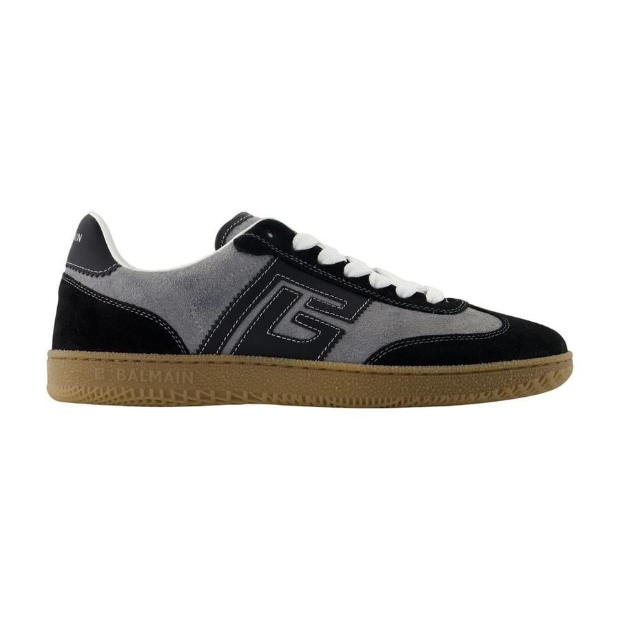 Balmain Calfskin sneaker in gray