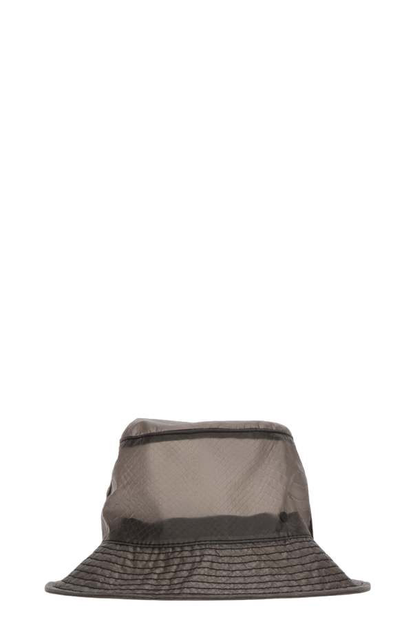 Maison Michel Paris 2072018001 Wool blend with mesh panelling bucket hat in gray