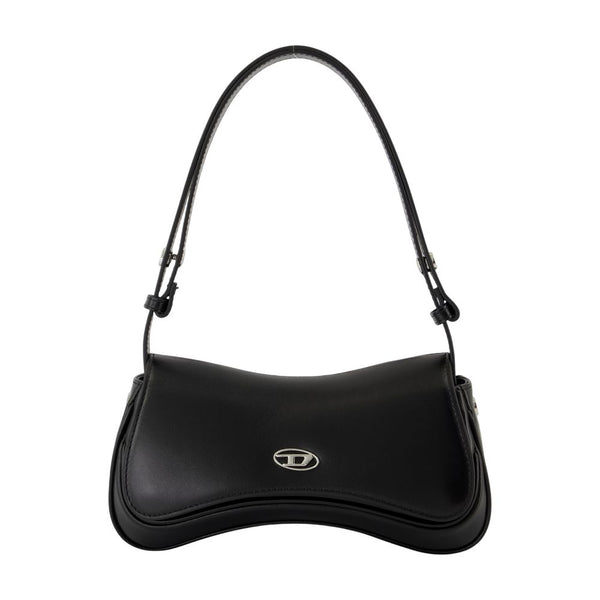 Diesel calfskin clutch in black