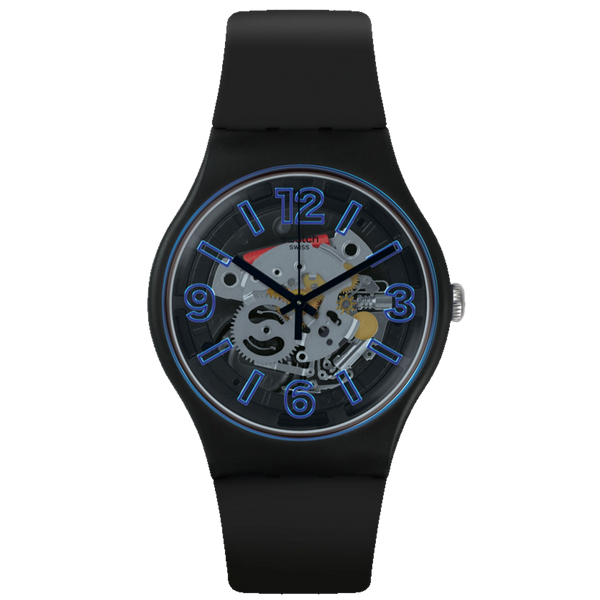 Swatch Stainless steel case watch in black