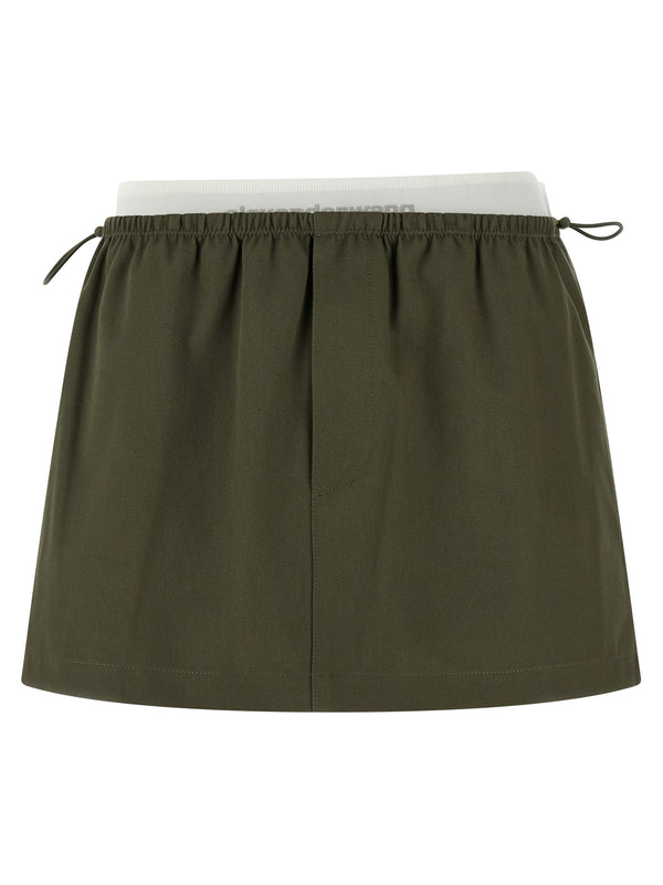 Alexander Wang 100% cotton skirt in green