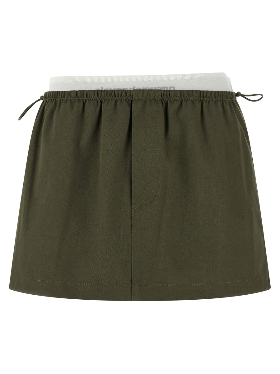 Alexander Wang 100% cotton skirt in green