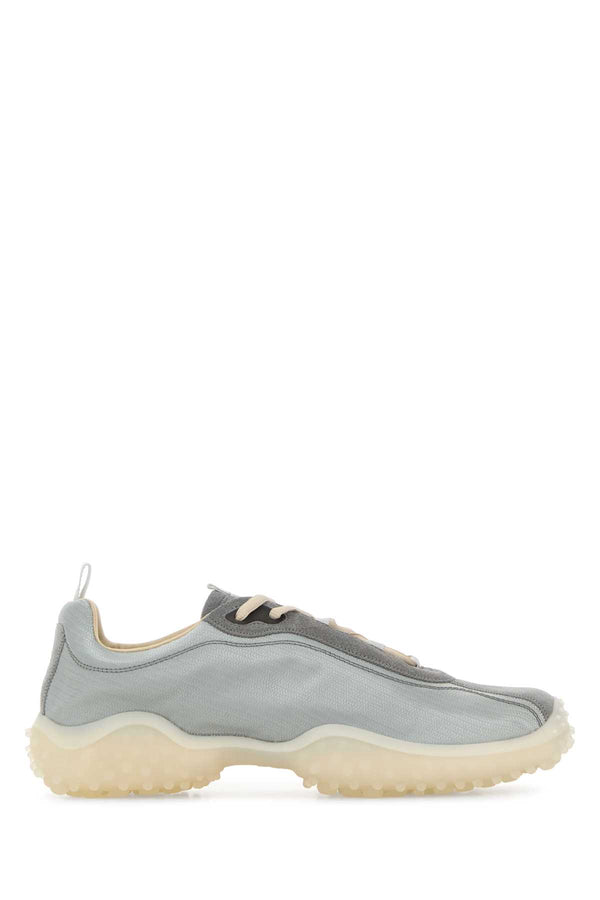Grey Tech Fabric And Suede Bubble Sneakers Nube Scarpe Stringate
