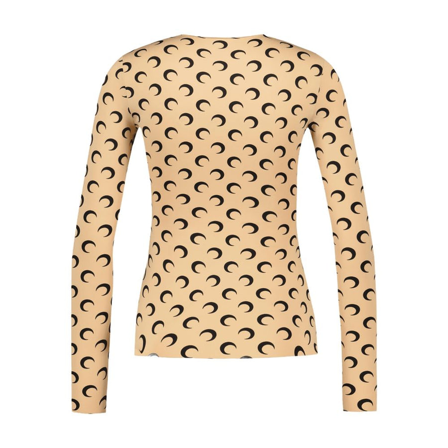 Marine Serre Cotton t-shirt in beige