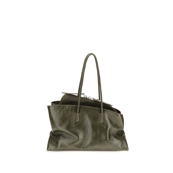 The Attico 100% Calf Leather Bos Taurus shoulder bag in green