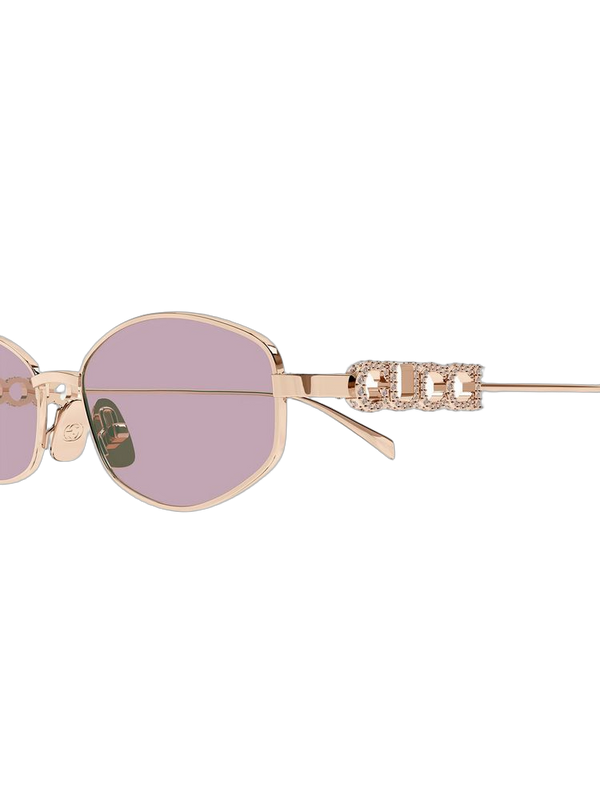 Gucci GG1802S Metal frame sunglasses in rose gold
