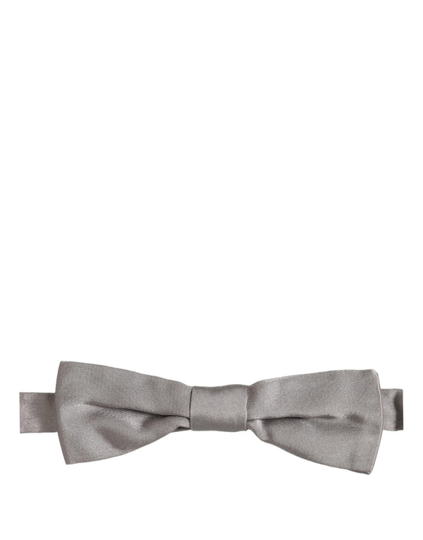 Dolce & Gabbana 100% Silk bow tie in gray