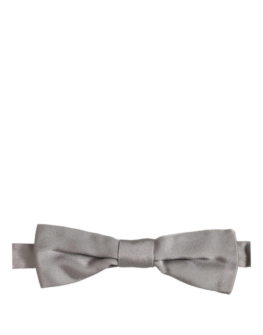 Dolce & Gabbana 100% Silk bow tie in gray