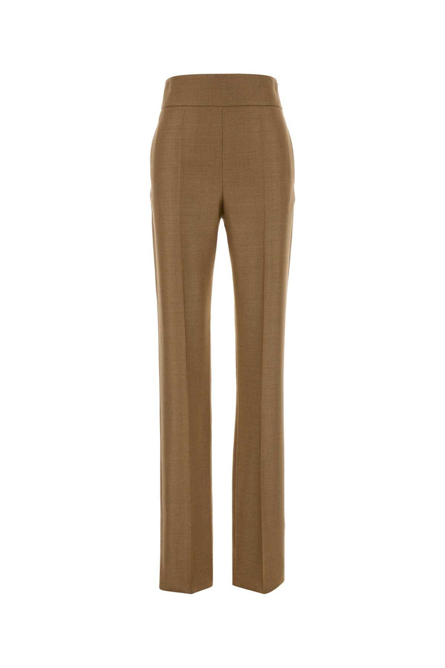 Camel Silk And Wool Pant Cammello Exterior: Pantaloni