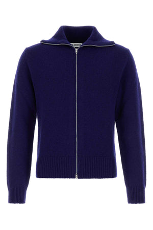 Jil Sander 97% Wool 3% Nylon cardigan in navy