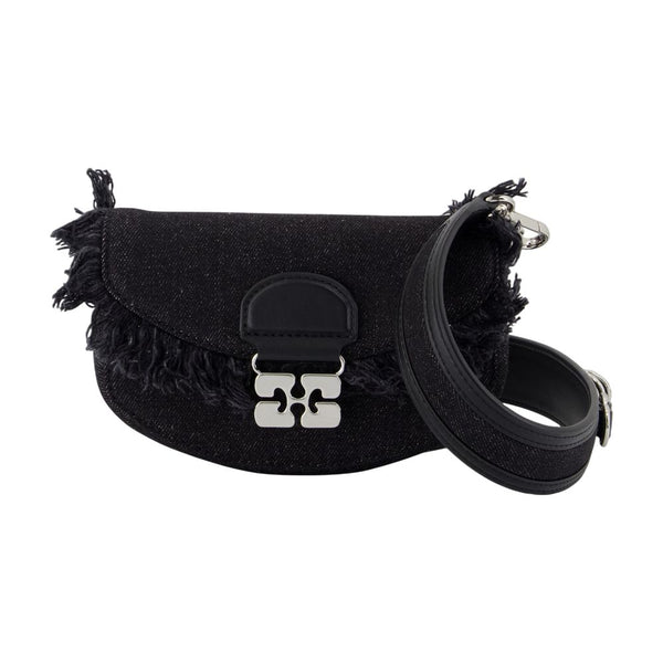 Ganni Cotton wallet in black