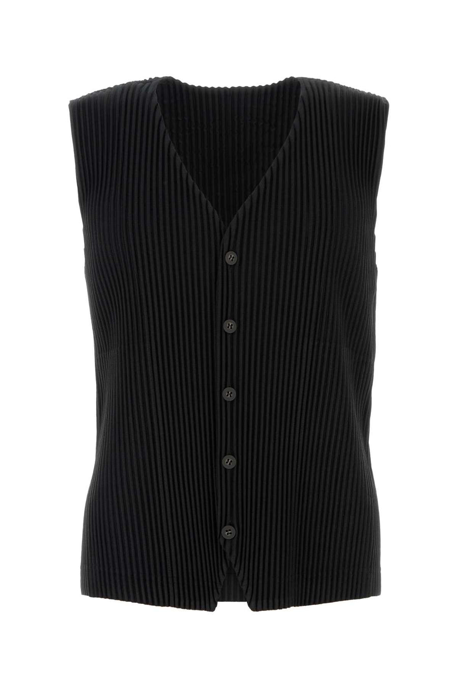 Black Polyester Vest Exterior: Abiti