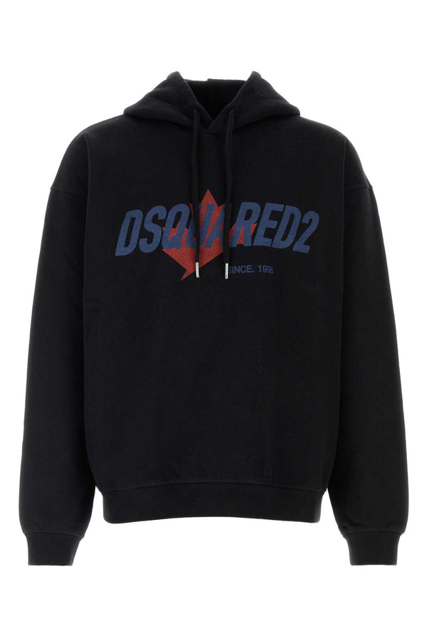 Dsquared2 Hoodie 100% Cotton hoodie in black