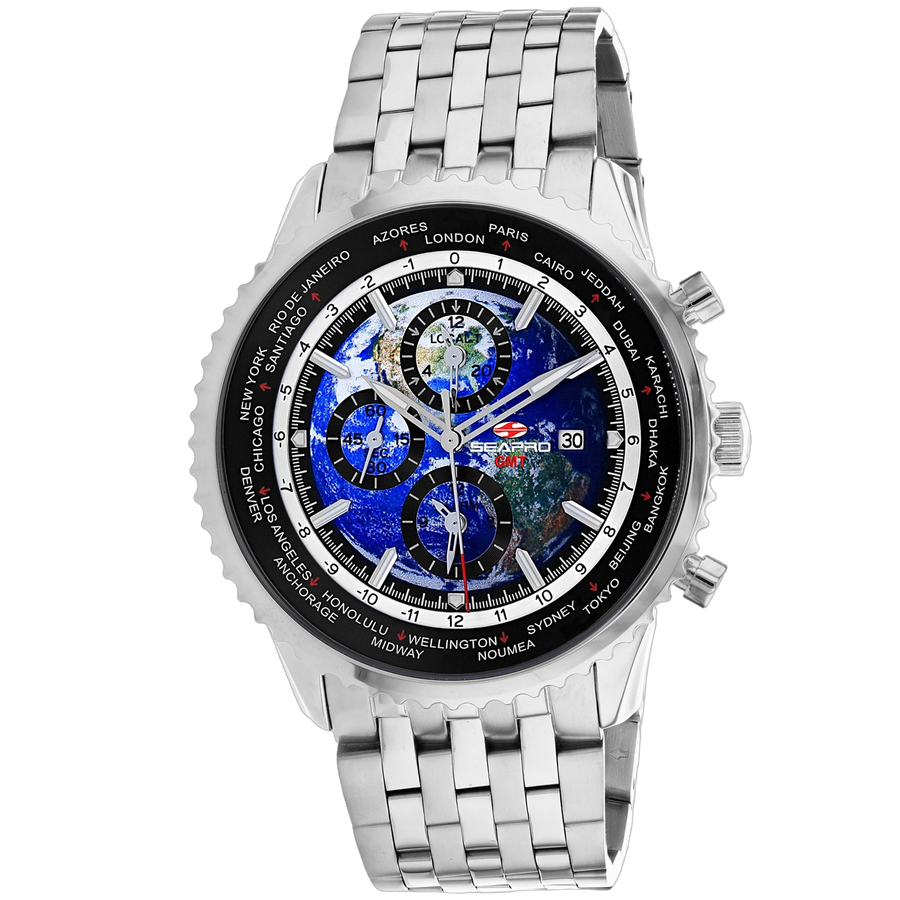 Seapro Stainless steel case watch in blue