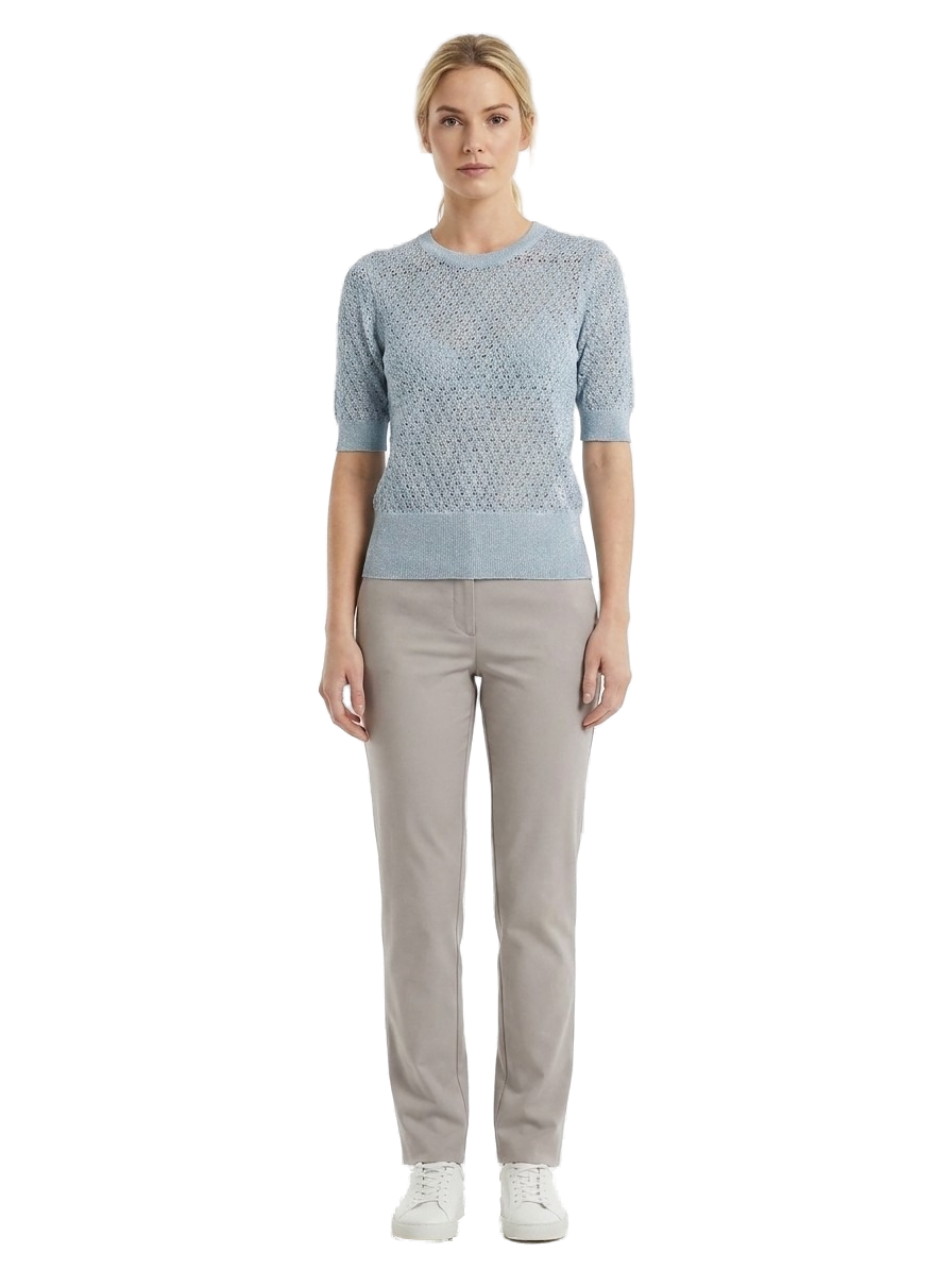 Light Blue Virgin Wool Sweatshirt Clothing